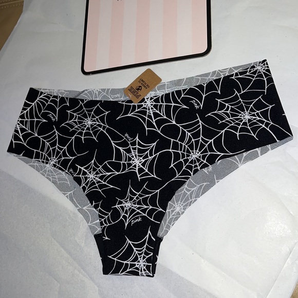 Victoria’s Secret (PINK) Halloween No Show Cheeky Panty (Spider Web) - Picture 2 of 10